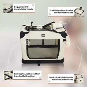 Leopet Box transportowy dla psów, L beżowy