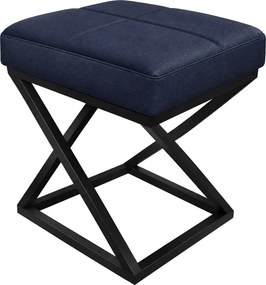 Pufa ZOA LOFT podstawa czarna : Kolor nogi - Czarna, Kolor tkaniny - EKO-SKÓRA - 4D, Typ tkaniny - Eko-skóra