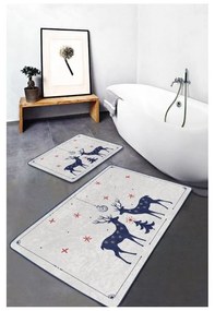 Kremowe dywaniki łazienkowe zestaw 2 szt. 60x100 cm – Mila Home
