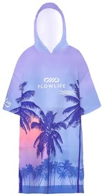 Poncho plażowe FLOWLIFE fioletowe 80x145 cm