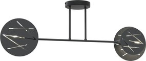 Czarna industrialna lampa sufitowa - D153 P9-P77