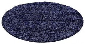 Dywan Shaggy Granatowy  200 cm x 200 cm koło