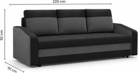 Kanapa Lahti rozkładana z pojemnikiem na pościel – nowoczesna sofa z funkcją spania, różne kolory