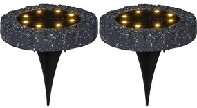 Zestaw 2 ogrodowych lamp solarnych LED Star Trading Lawnlight, ø 11 cm
