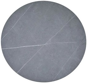 Stół okrągły TALIA 90x90 szary marmur/czarny SIGNAL