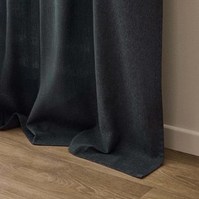 Antracytowa zasłona z mieszanki bawełny 140x240 cm Everest – douceur d'intérieur