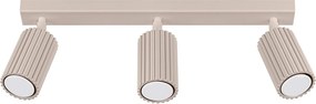 Lampa Sufitowa Minimalistyczny Karbon, Aluminium - 3 Źródło - L.45 X H.16.5 Cm - Taupe