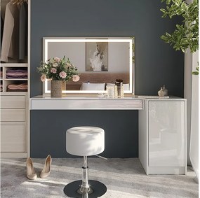 Stół do toalety biały 120x40.1x12 sherry