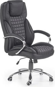 Czarny pikowany fotel obrotowy A4-D94
