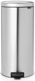 Kosz na Śmieci z Pedalem Newicon 30L Matowy Stal Kod G Srebrny Praktyczny i Cichy