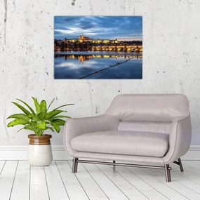Obraz Zamku Praskiego i Mostu Karola (70x50 cm)