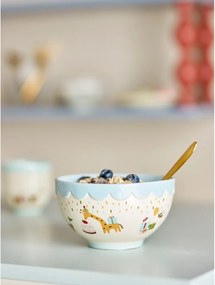 Jasnoniebiesko-kremowa kamionkowa miska dla dzieci ø 13,5 cm Celebrate – Bloomingville Mini