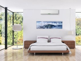 Obraz lasu we mgle (170x50 cm)