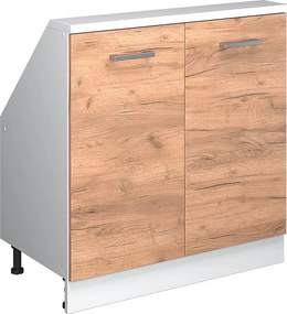 Szafka kuchenna na dach skośny złoty dąb energetyczny 80x46x81.6 r-line