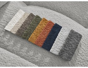 Jasnoszary rozkładany/ze schowkiem narożnik z materiału bouclé (prawostronny/z szezlongiem) Roxelane – Bobochic Paris