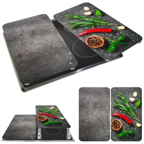 Szklane płyty ochronne na kuchenkę ROSEMARY, 2 sztuki