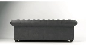 Antracytowa aksamitna sofa 230 cm Cambridge – Ropez