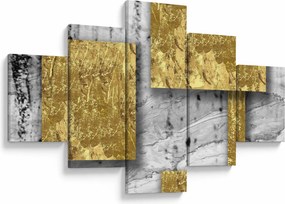 Obraz - Złote kwadraty N⁰3 (125x70 cm)
