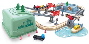 Hape Zestaw kolejowy w pudełku – Przystań