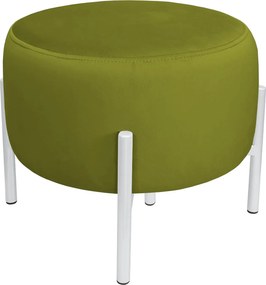 Pufa OLA loft ławka podnóżek metal : Kolor Stelaża - Biały, Kolor tkaniny - VELVET - BL75, Typ tkaniny - Velvet