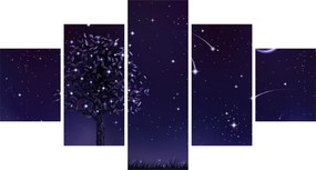 Obraz - Noc uchwycona przez ilustrację (125x70 cm)