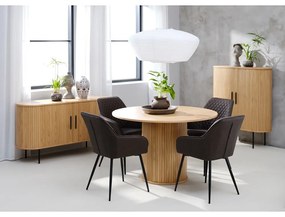 Okrągły stół w dekorze dębu ø 120 cm Nola – Unique Furniture