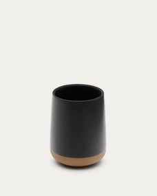 Ciemnoszary kubek na szczoteczki do zębów ceramiczny Silma – Kave Home
