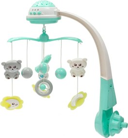 Baby Mix Karuzela nad łóżeczko z projektorem świetlnym, zielona