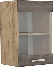 Szklana szafka kuchenna szlachetna szarość 40x31x60 r-line