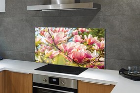 Szklany Panel Różowa Magnolia w Detalu