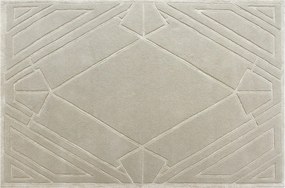 Dywan tuftowany z wypukłym wzorem z wełny i wiskozy - 200 x 290 cm - Beżowy - 2500g/m² - OSMERA