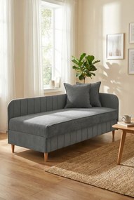 Ciemnoszare pojedyncze łóżko tapicerowane E5-N51