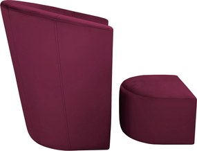 Fotel CLUB z podnóżkiem tkanina Welur komfortowy fotel relaksacyjny do salonu i sypialni : Kolor tkaniny - VELVET - MG02