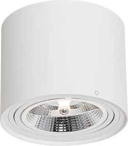 Nowoczesny plafon reflektor biały obrotowy i pochylny AR111 - Rondoo Up