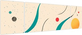 Obraz - Minimalistyczna kolorowa ilustracja (170x50 cm)