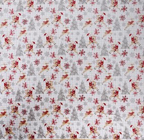 Biały świąteczny koc z mikropluszu NORTH POLE Rozmiar: 200 x 220 cm
