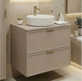 Kaszmirowa Szafka pod Umywalkę z Blatem 60cm Fronty Ramka Roma