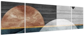 Obraz - Kształty i tekstury (170x50 cm)