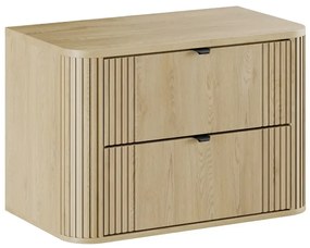 Szafka pod umywalkę OVALIA CREMONA 2S 80cm dąb cremona z umywalką nablatową CLOUD COMAD