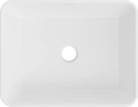 Mexen Catia umywalka nablatowa 48 x 38 cm, biała/złota wzór linie - 21314817
