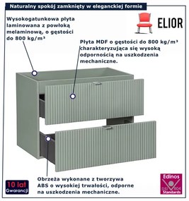 Szałwiowa szafka pod umywalkę z szufladami  B1-R74