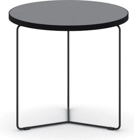 Okrągły stół konferencyjny TENDER, wysokość 48 cm, średnica 50 cm, grafit