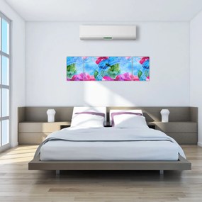 Obraz - Kolorowe fale (170x50 cm)