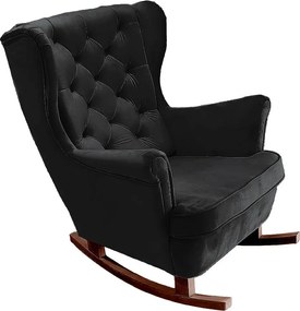 Fotel Relax z Tapicerowanym Siedzeniem i Podłokietnikami, Fotel TV 102x81x95cm Czarny_29861