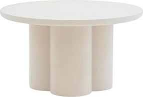 Stolik kawowy okrągły Cylindus 80 cm - beżowy