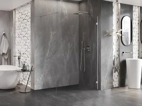 Mexen Lunar ścianka prysznicowa Walk-in prawa 90 x 200 cm, transparent 8 mm, chrom - 830-090-000-01-00-P