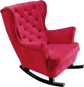 Fotel Relax z Tapicerowanym Siedzeniem i Podłokietnikami, Fotel TV 102x81x95cm Czerwony_29837