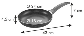 Tescoma Patelnia Manico Rosso 24 cm, czerwony, , 24 cm