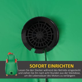 Outsunny Mikołaj na saneczkach z reniferem, dmuchany, z białym oświetleniem LED, 210 x 80 x 140 cm