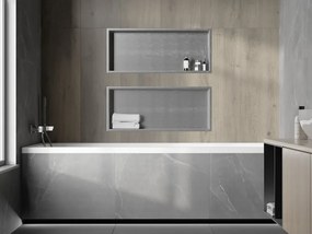 Mexen X-Wall-R półka wnękowa z kołnierzem 75 x 30 cm, inox - 1910753010